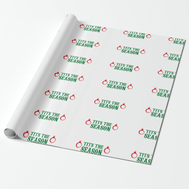 Weihnachten der lustige Feiertag der Jahreszeit Geschenkpapier (Ungerollt)