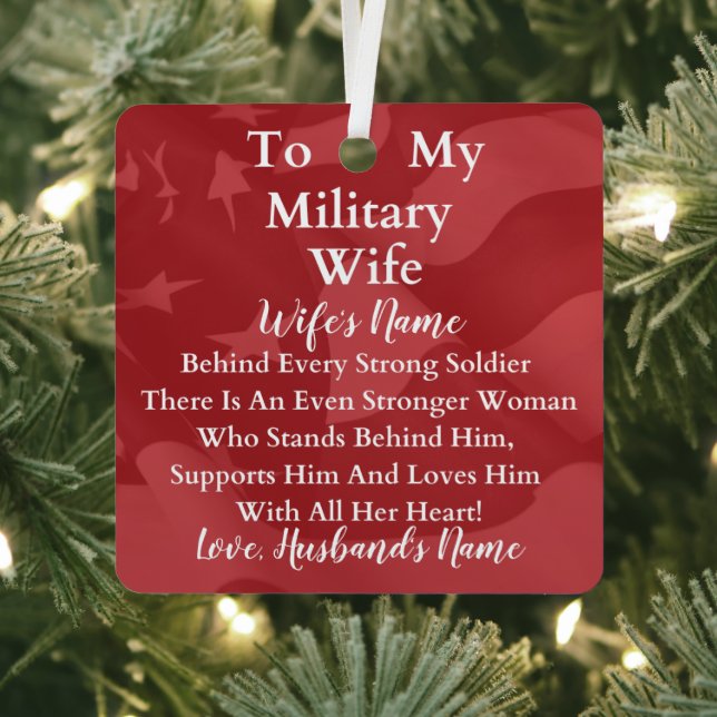 Weihnachten der militärischen Ehefrau Ornament Aus Metall (InSitu)