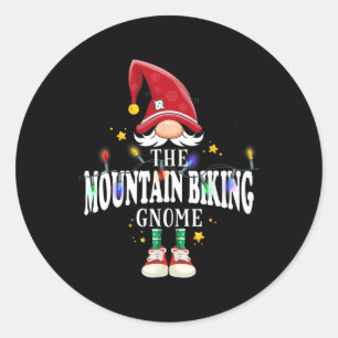 Weihnachten Der Mountainbike-Gnom X-mas passend Runder Aufkleber