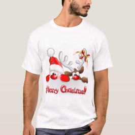 Weihnachten der Rentiere und des Schneemans T-Shirt