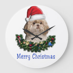 Weihnachten der Tiere Große Wanduhr