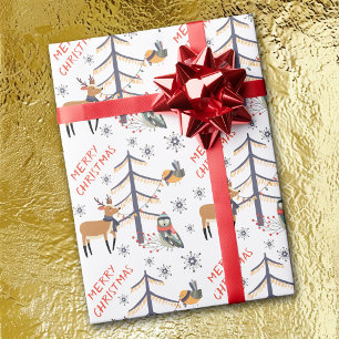 Weihnachten der Waldtiere Geschenkpapier
