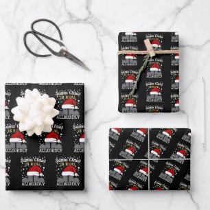 Weihnachten - Der Weihnachtsmann ist angeblich ech Geschenkpapier Set