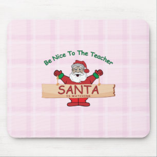 Weihnachten - Der Weihnachtsmann sieht zu. Mousepad