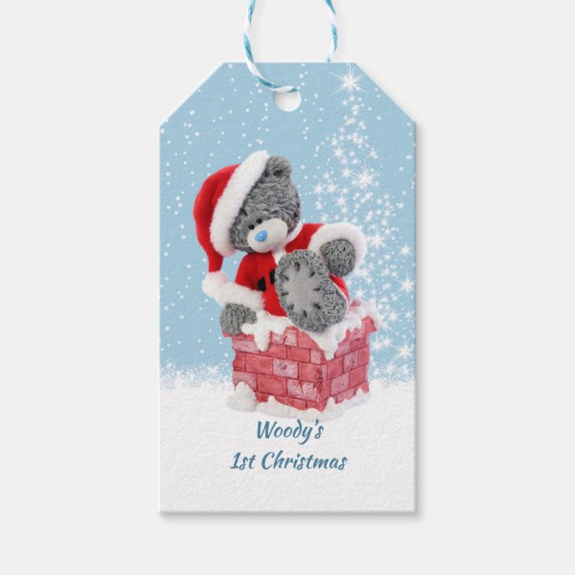 Weihnachten des Babys, Weihnachtsbär Geschenkanhänger (Vorderseite)