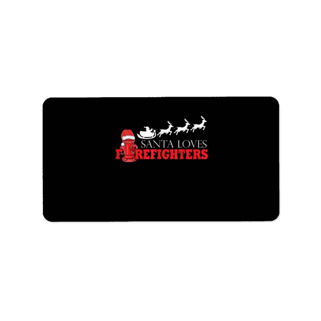 Weihnachten des Feuerwehrmanns Weihnachtsgeschenke Adressaufkleber (Vorne)