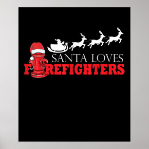 Weihnachten des Feuerwehrmanns Weihnachtsgeschenke Poster