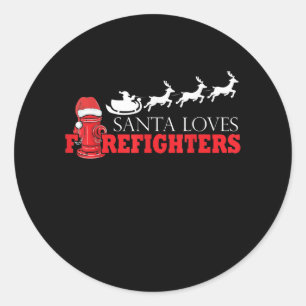 Weihnachten des Feuerwehrmanns Weihnachtsgeschenke Runder Aufkleber