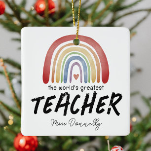 Weihnachten des größten Lehrers der Welt - Regenbo Keramikornament