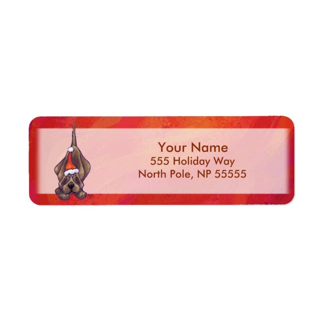 Weihnachten des Hundes auf Rot (Vorne)