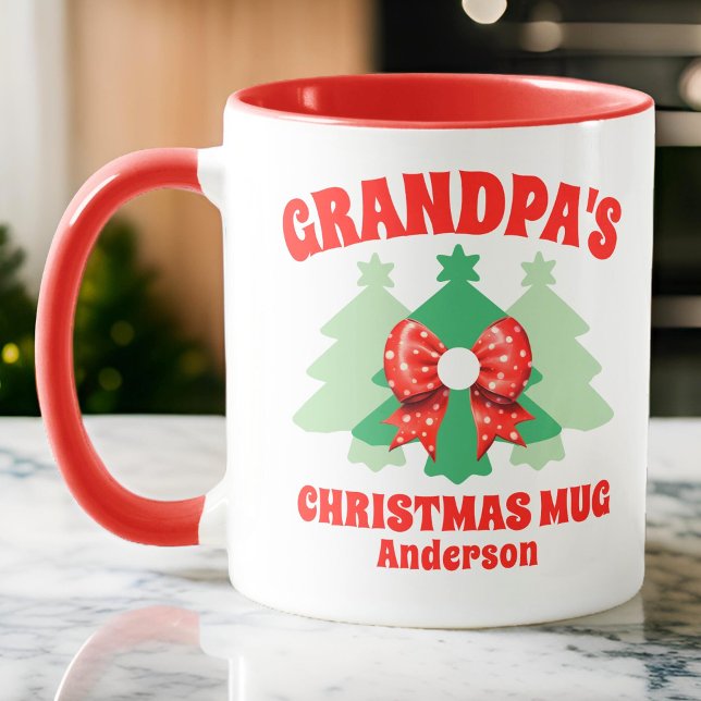Weihnachten des personalisierten Großvaters Tasse (Von Creator hochgeladen)