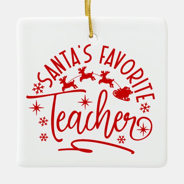 Weihnachten des personalisierten Weihnachtsmeister Keramikornament (Vorderseite)
