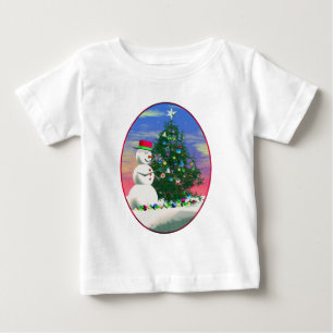 Weihnachten des Schneemans Baby T-shirt