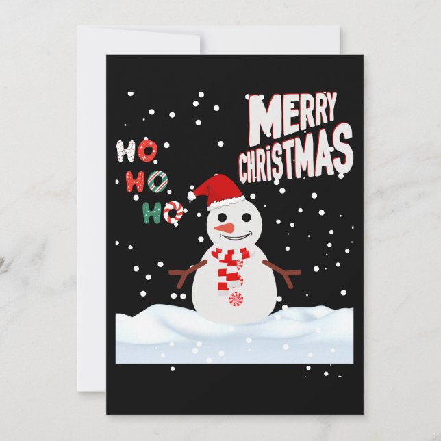 Weihnachten Die Einladung des Schneemanns (Vorderseite)