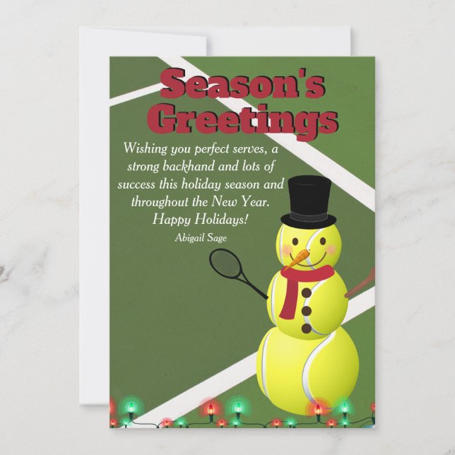 Weihnachten - Die Grüße der Saison Tennis Ball Sno (Vorderseite)