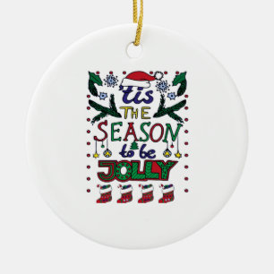 Weihnachten Die Jahreszeit Keramik Ornament