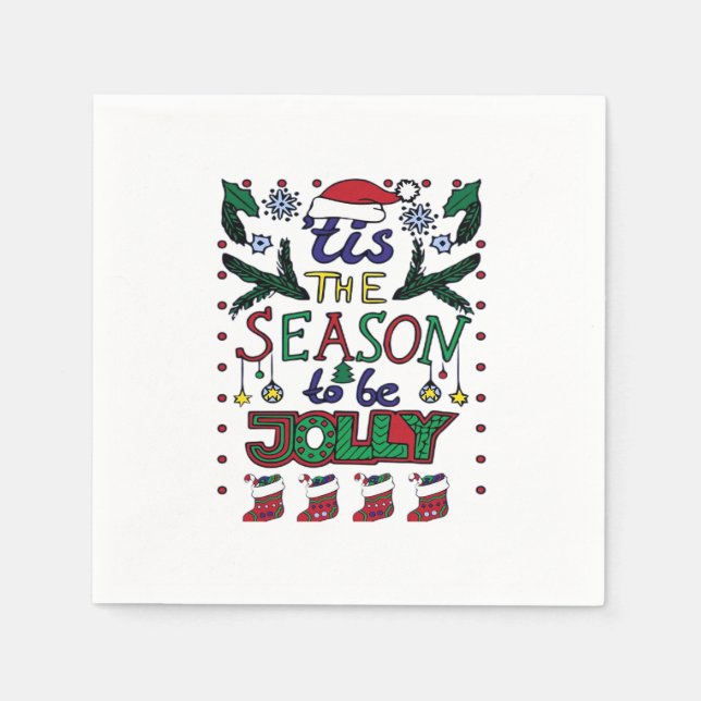 Weihnachten Die Jahreszeit Serviette (Vorderseite)