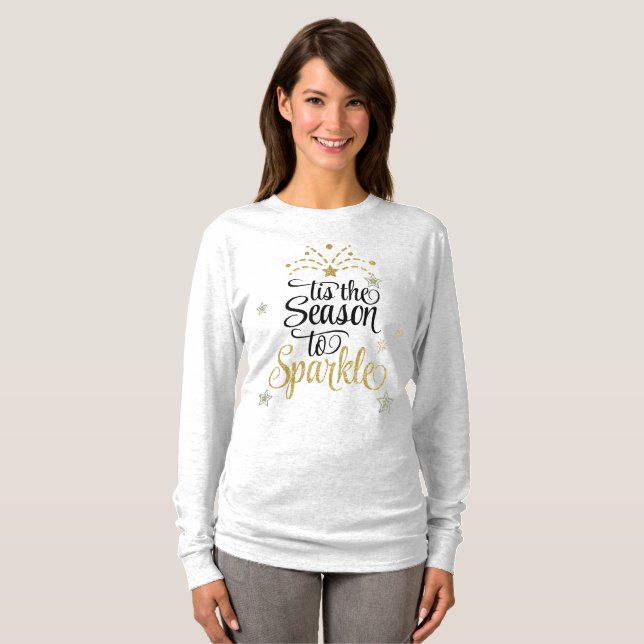 Weihnachten - Die Jahreszeit zum Sparkeln T-Shirt (Vorne ganz)