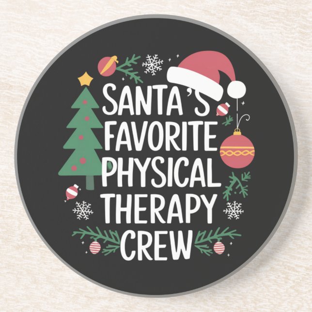 Weihnachten: Die Lieblingstherapie der Weihnachtsz Getränkeuntersetzer (Vorne)