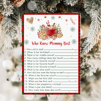 Weihnachten, die Mommy Best Baby Shower Card kenne Einladung