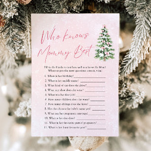 Weihnachten, die Mommy Best Baby Shower Game kenne Einladung