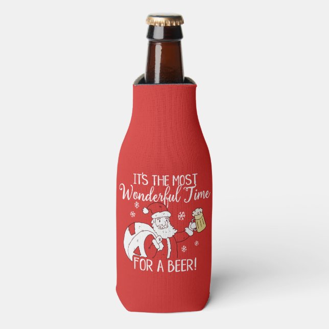 Weihnachten Die schönste Zeit für einen Bier Weihn Flaschenkühler (Flaschenvorderseite)