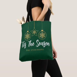 Weihnachten 'Dies ist die Jahreszeit Grün Gold, We Tasche