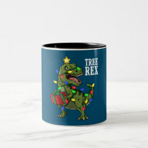 Weihnachten Dinosaurier Tree Rex Boys Girls Kinder Zweifarbige Tasse