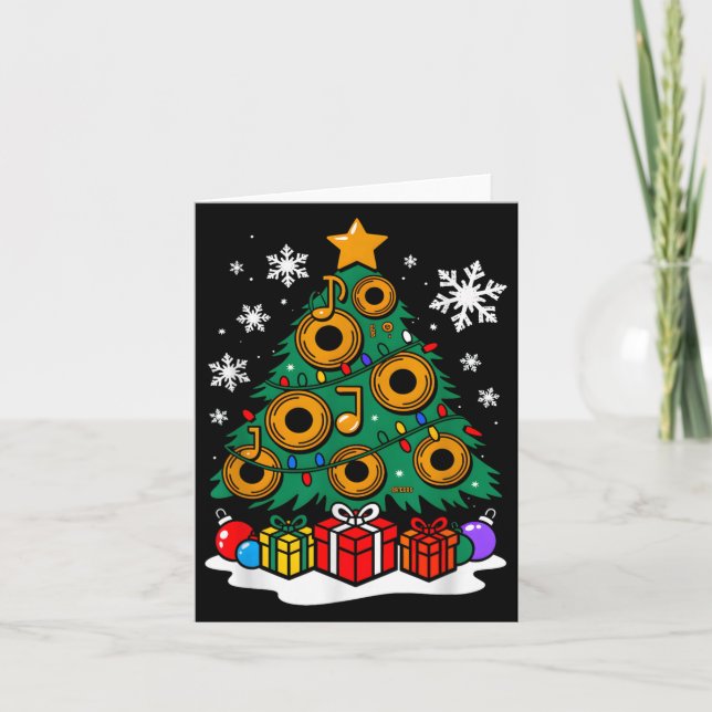 Weihnachten Dj Player Xmas Tree Funny Music Lover  Karte (Vorderseite)