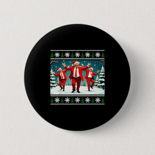 Weihnachten Donald Trump Präsident 2024 Tanzend Lu Button