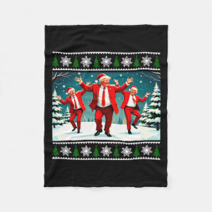 Weihnachten Donald Trump Präsident 2024 Tanzend Lu Fleecedecke
