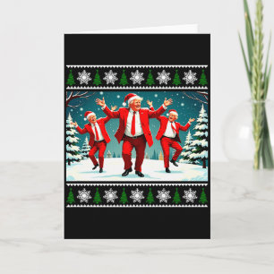 Weihnachten Donald Trump Präsident 2024 Tanzend Lu Karte