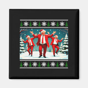 Weihnachten Donald Trump Präsident 2024 Tanzend Lu Magnet