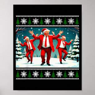 Weihnachten Donald Trump Präsident 2024 Tanzend Lu Poster