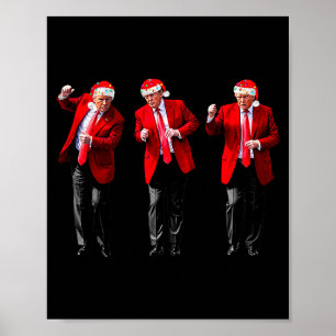 Weihnachten Donald Trump Präsident 2024 Tanzend Lu Poster