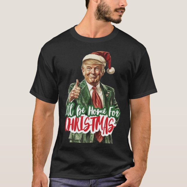 Weihnachten Donald Trump Präsident 2024 Tanzfunn T-Shirt (Vorderseite)