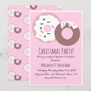 Weihnachten Donut Sprinkles Weihnachtsthema Einladung