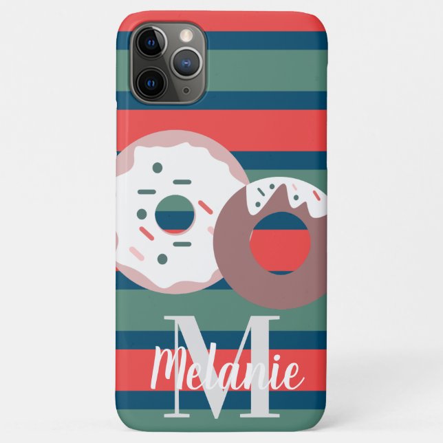 Weihnachten Donuts und Streifen Urlaub Case-Mate iPhone Hülle (Rückseite)
