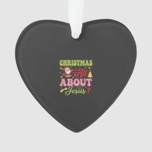 Weihnachten dreht sich um Jesus Retro Ornament