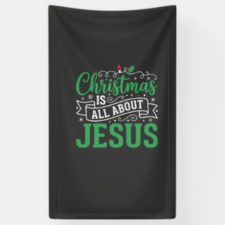 Weihnachten dreht sich um Jesus-Typografie Banner