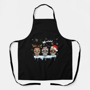 Weihnachten drei mexikanische Blume Zucker Schädel Schürze