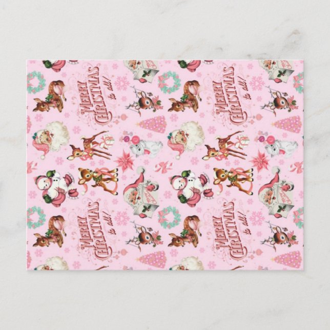 Weihnachten - druckbare digitale Designs Postkarte (Vorderseite)