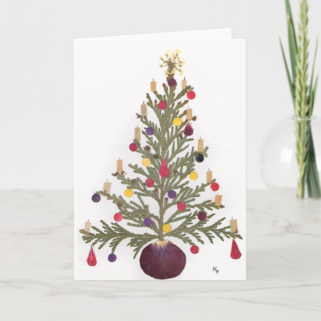 Weihnachten drückte Blumen-Entwurf (Vorderseite)