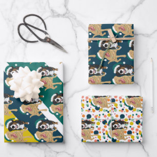 Weihnachten Dudley Labrador und Bernese Mountain D Geschenkpapier Set