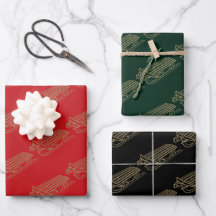 Weihnachten dunkelgrün, schwarz Gold der Schlitten