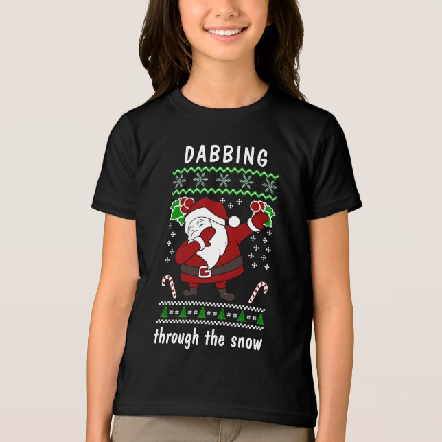 Weihnachten durch den Schnee ertrinken Tri-Blend Shirt (Vorderseite)