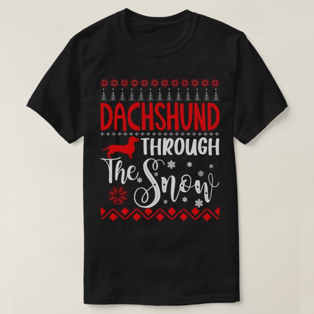 Weihnachten durch den Schnee T-Shirt (Design vorne)