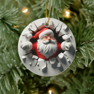 Weihnachten durch die dramatische Mauer Keramik Ornament