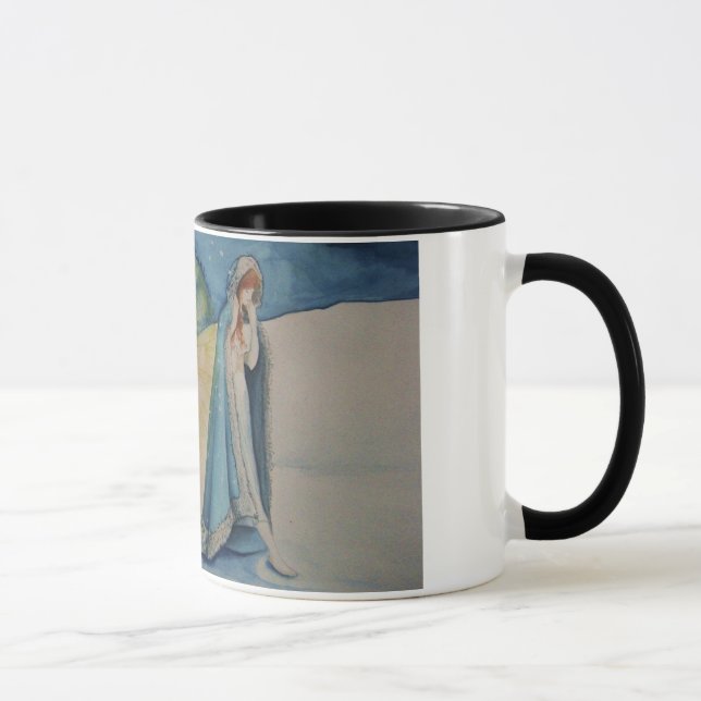 Weihnachten durch Laternen-Licht Tasse (Rechts)