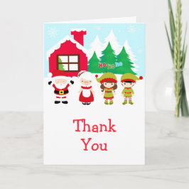 Weihnachten, Ehefrau und Elfen Vielen Dank Dankeskarte